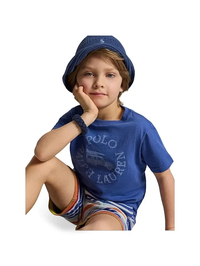 Футболка с логотипом хлопок Polo Ralph Lauren Kids — изображение 4 из 5, желтый
