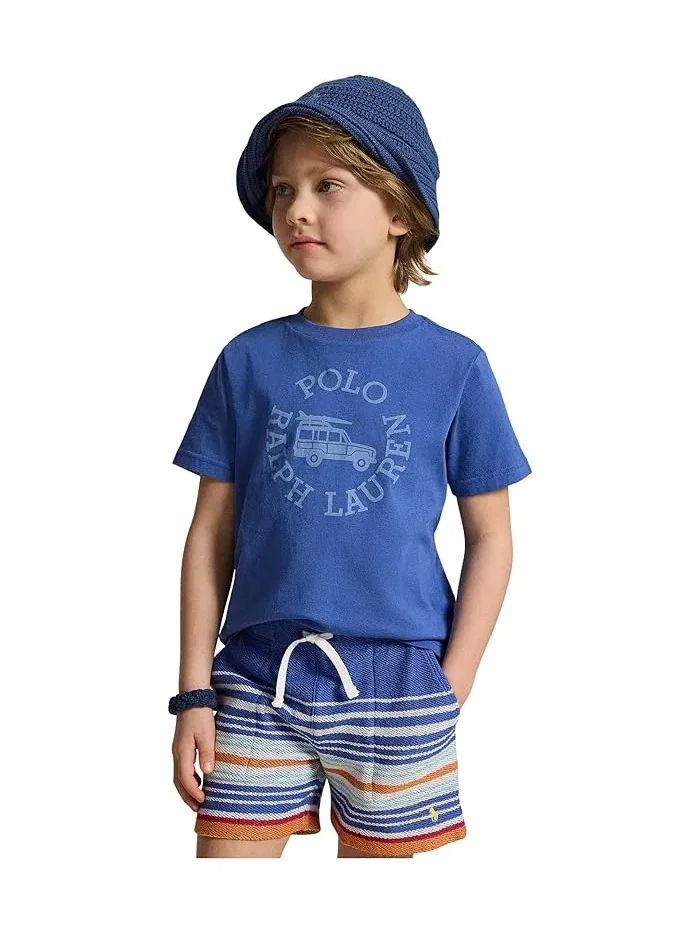 Футболка с логотипом хлопок Polo Ralph Lauren Kids — изображение 5 из 5, желтый
