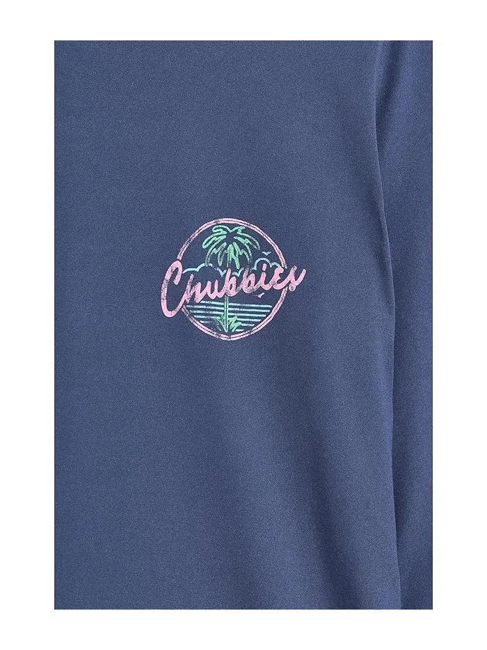 Футболка с принтом The Night Never Sleeps Sun Shirt Chubbies Kids — изображение 3 из 3, темно-синий синий