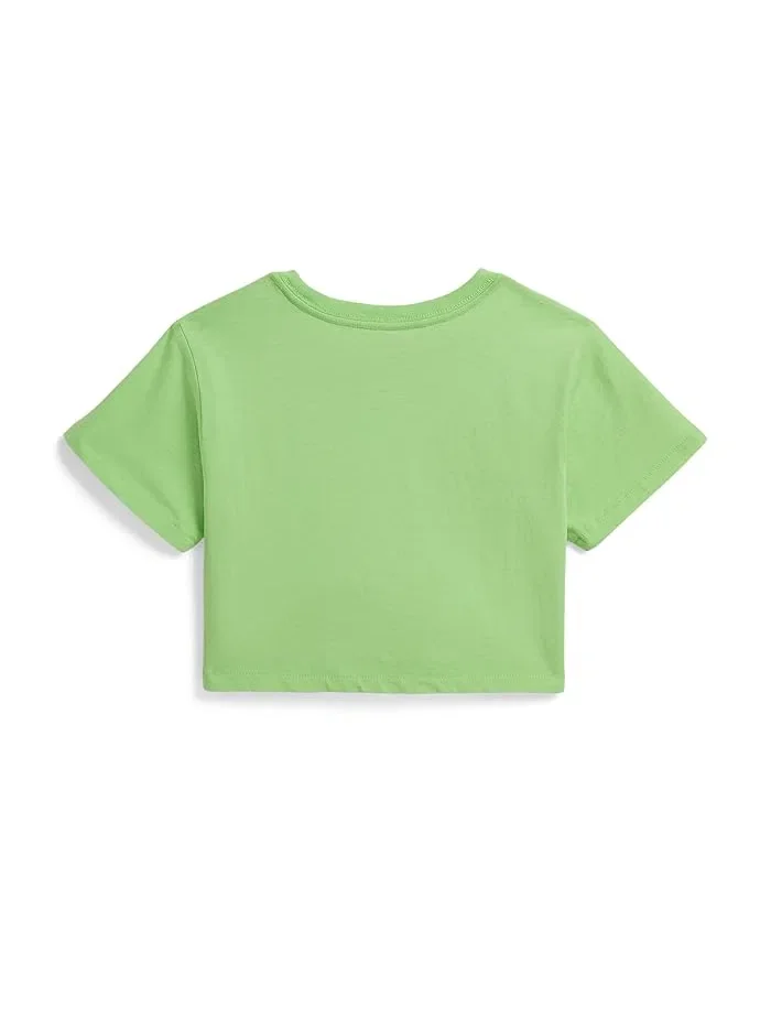 Футболка хлопковая Big Pony Logo Cotton Boxy Tee Polo Ralph Lauren Kids — изображение 2 из 2, лаймовый