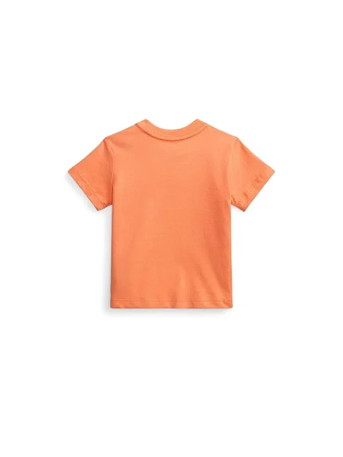Футболка Polo Bear хлопок Polo Ralph Lauren Kids — изображение 2 из 3, синий