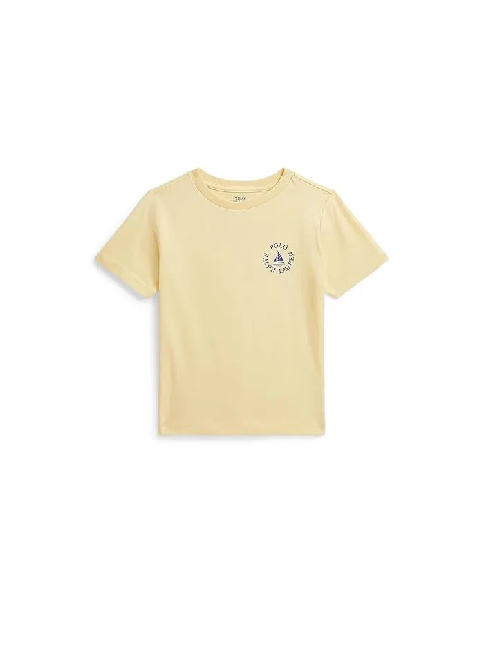 Футболка Polo Ralph Lauren Kids Logo Cotton Jersey Tee — изображение 1 из 2, желтый