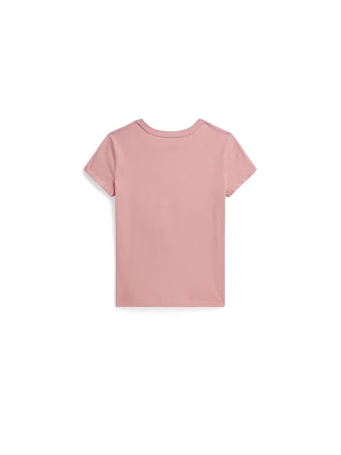 Футболка с Polo Bear хлопок Polo Bear Cotton Jersey Tee Polo Ralph Lauren Kids — изображение 2 из 2, розовый