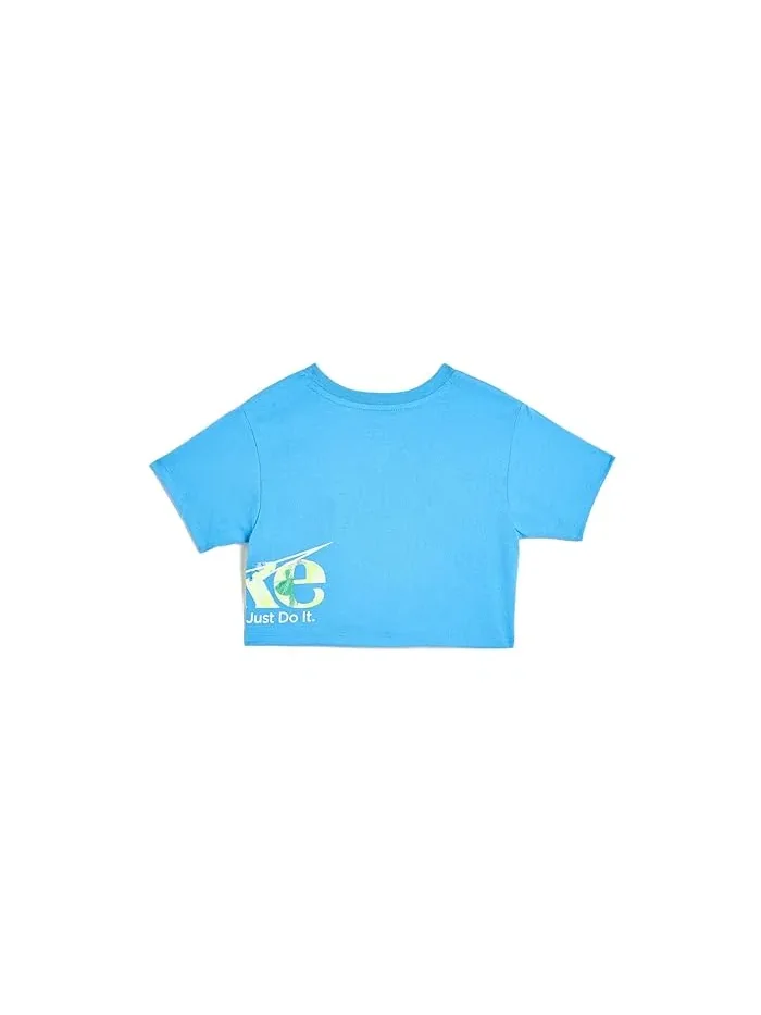Футболка свободного кроя Move with Nature Boxy T-Shirt Nike Kids — изображение 2 из 3, синий