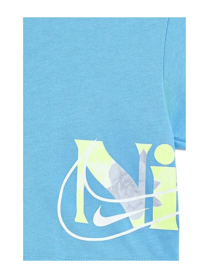 Футболка свободного кроя Move with Nature Boxy T-Shirt Nike Kids — изображение 3 из 3, синий