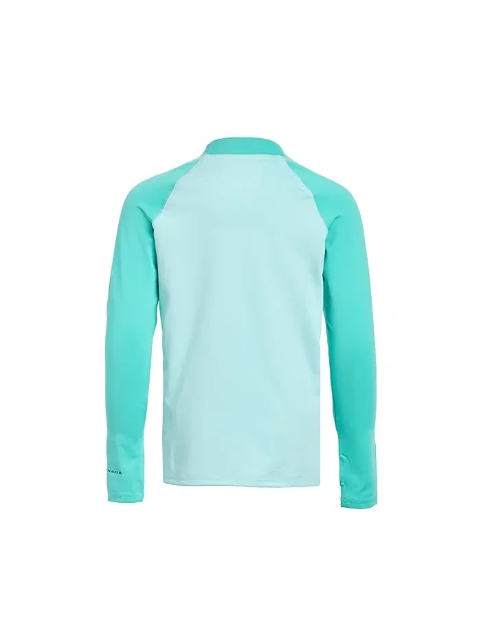 Футболка с длинным рукавом с защитой от солнца Sandy Shores Long Sleeve Sunguard Columbia Kids, Spray/Dolphin