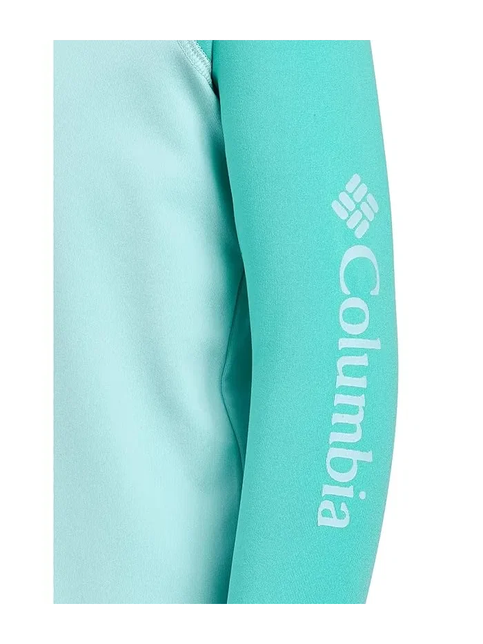 Футболка с длинным рукавом с защитой от солнца Sandy Shores Long Sleeve Sunguard Columbia Kids, Spray/Dolphin