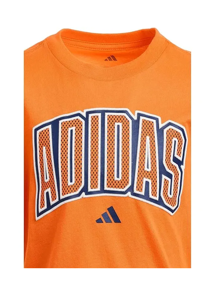 Футболка хлопковая Graphic Tee Adidas Kids — изображение 3 из 3, оранжевый
