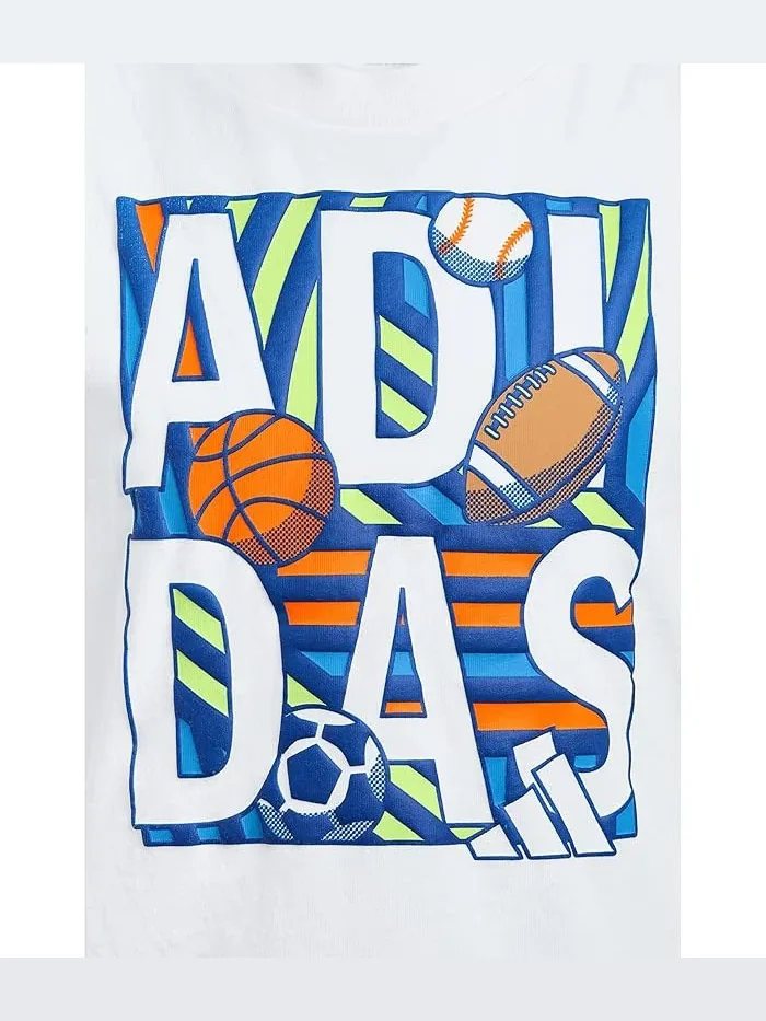 Футболка Graphic Tee Adidas Kids — изображение 3 из 3, белый