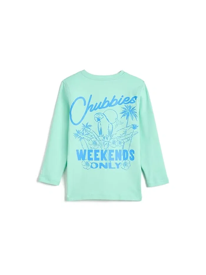 Футболка с принтом The Weekends Only Sun Shirt Chubbies Kids — изображение 2 из 3, бирюзовый