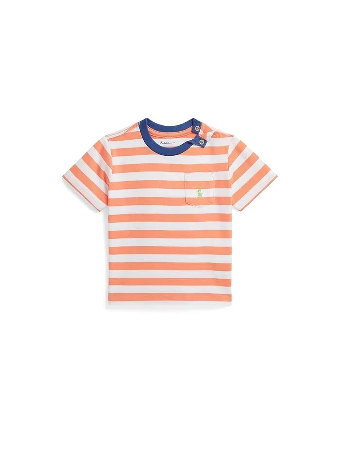 Футболка с полосками и карманом Polo Ralph Lauren Kids