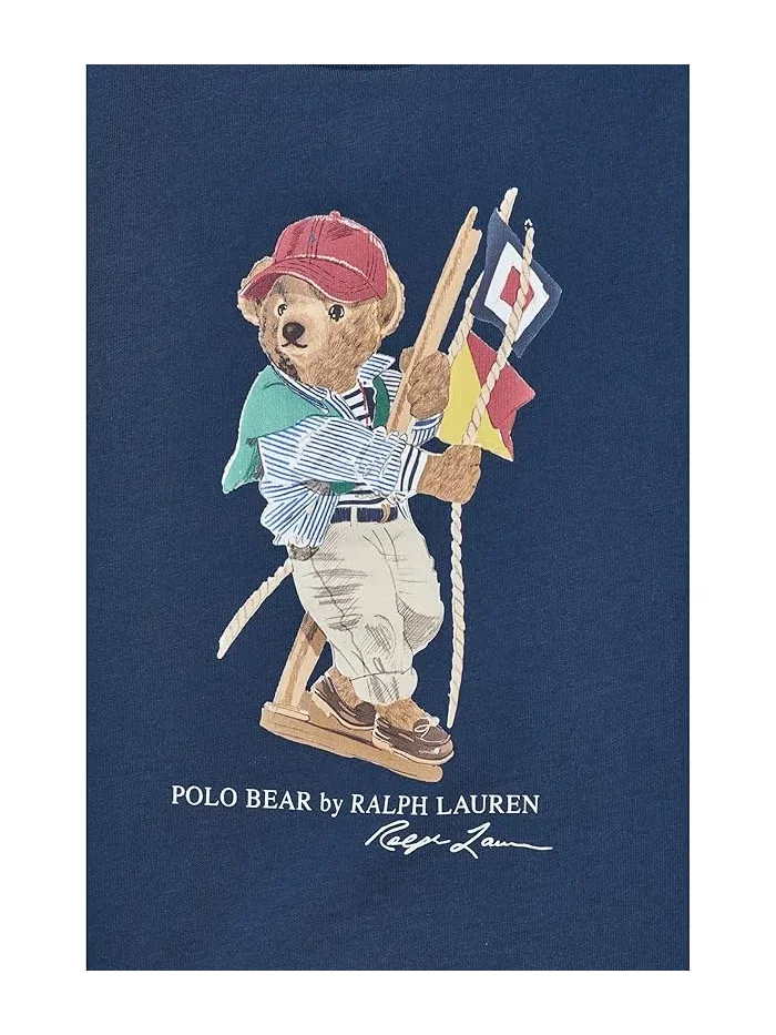 Футболка с медвежонком Polo Bear Cotton Jersey Tee Polo Ralph Lauren Kids — изображение 3 из 3, темно-синий