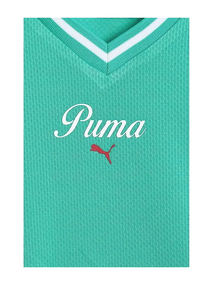 Футболка из сетки Showtime PUMA Kids — изображение 3 из 3, зеленый