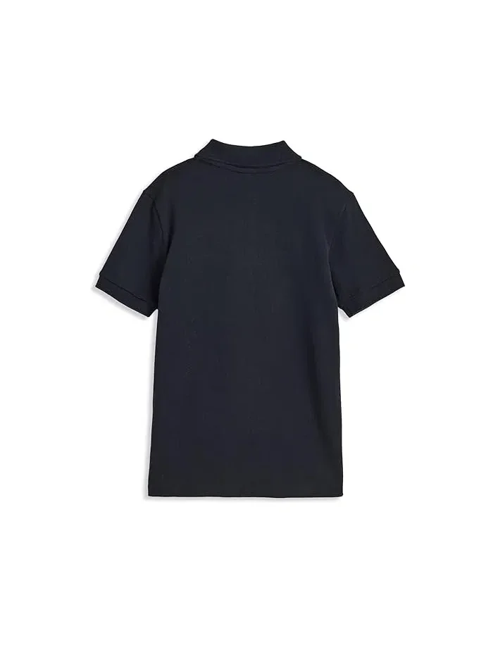 Футболка поло с цветными блоками Color-Blocked Pique Polo Lacoste Kids — изображение 2 из 3, морской