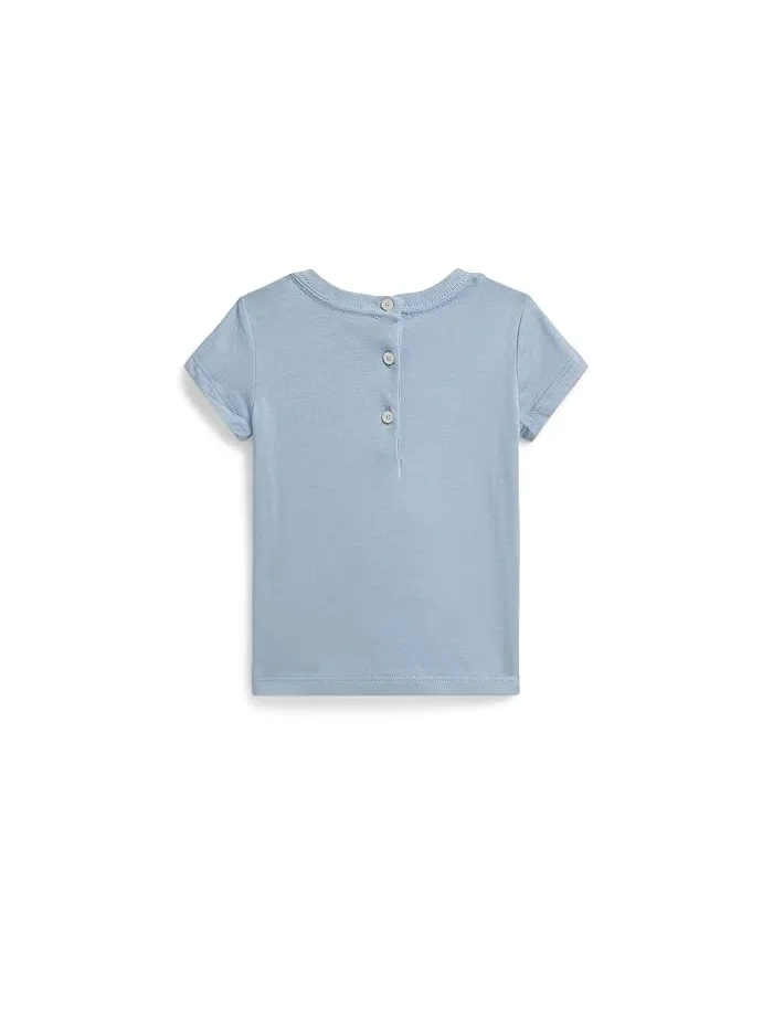 Футболка Polo Bear Cotton Jersey Polo Ralph Lauren Kids — изображение 2 из 3, синий