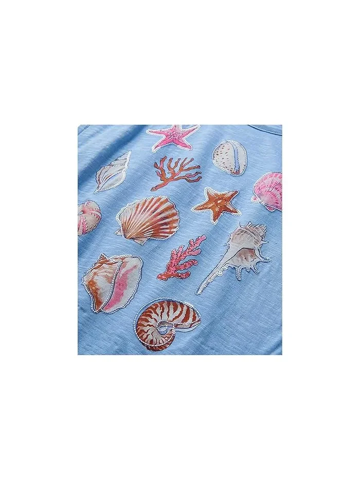 Футболка с графическим принтом Sea Shell Hatley Kids — изображение 3 из 3, спокойный