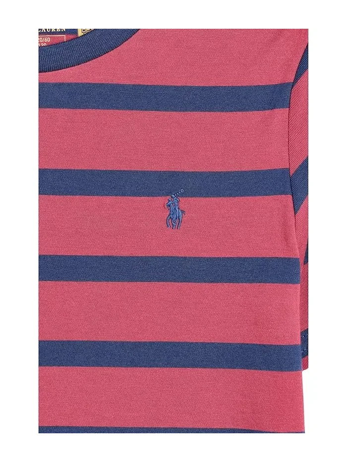 Футболка полосатая хлопок Striped Cotton Jersey Tee Polo Ralph Lauren Kids — изображение 3 из 3, зеленый/мульти