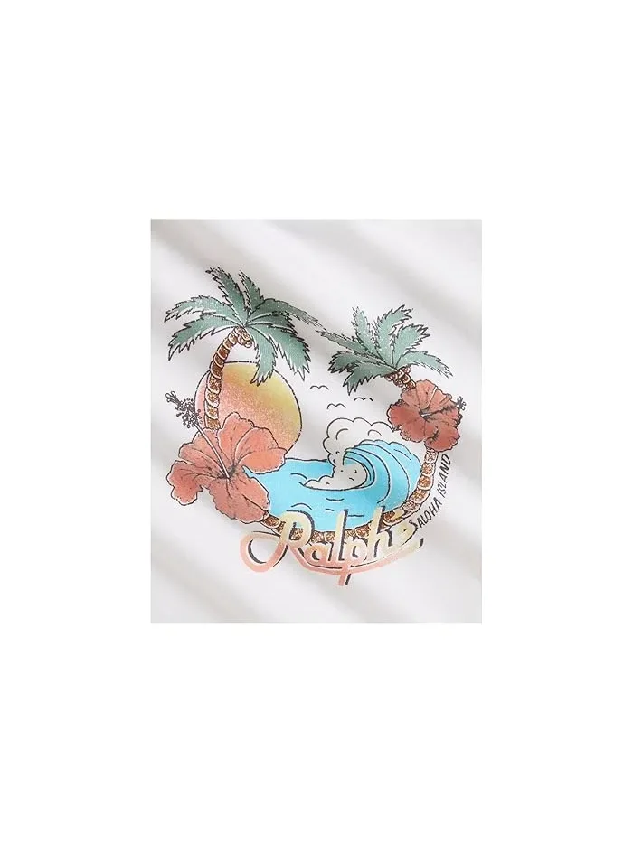 Футболка из хлопкового джерси Polo Ralph Lauren Kids — изображение 3 из 3, белый