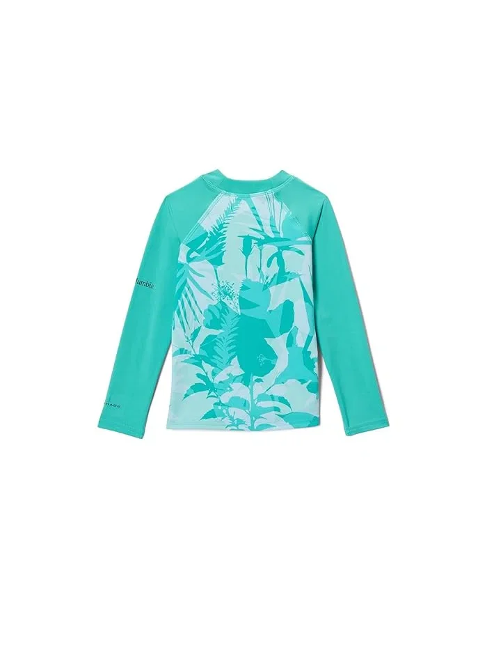 Футболка с длинным рукавом SunGuard Sandy Shores Columbia Kids, Dolphin Botaniflage/Dolphin — синий