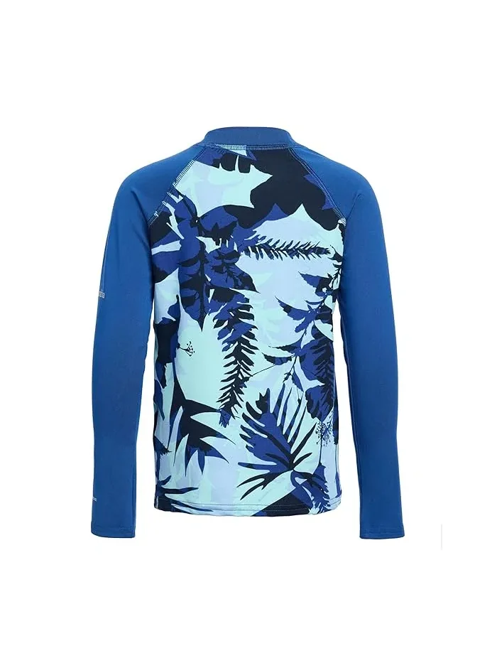 Футболка с длинным рукавом UPF 50 Sandy Shores Printed Long Sleeve Sunguard Columbia Kids — изображение 2 из 3, синий/синий