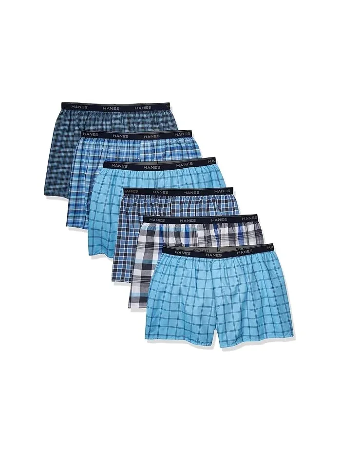 Трусы боксеры с открытым поясом упаковка 6 шт Hanes — зеленый