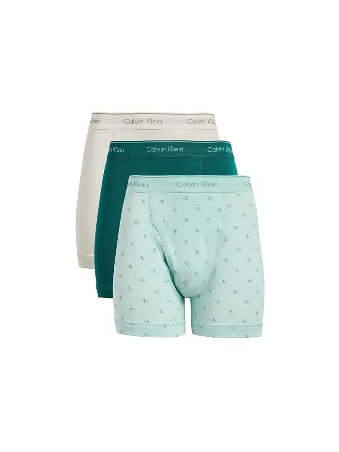 Боксеры Cotton Classics 3-Pack Calvin Klein Underwear — голубой