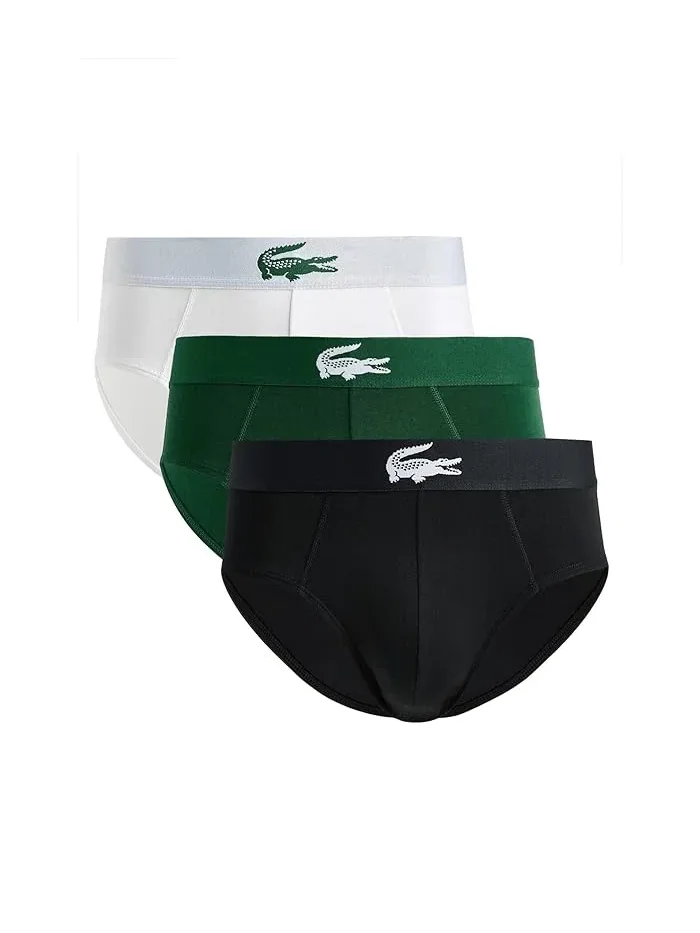 Боксеры stretch jersey 3-Pack Lacoste — изображение 1 из 3, белый/зеленый/черный