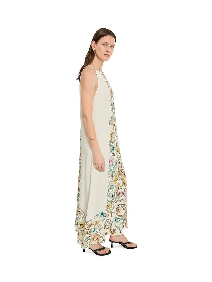 Платье макси с цветочным принтом Vince Camuto — изображение 3 из 5, белый