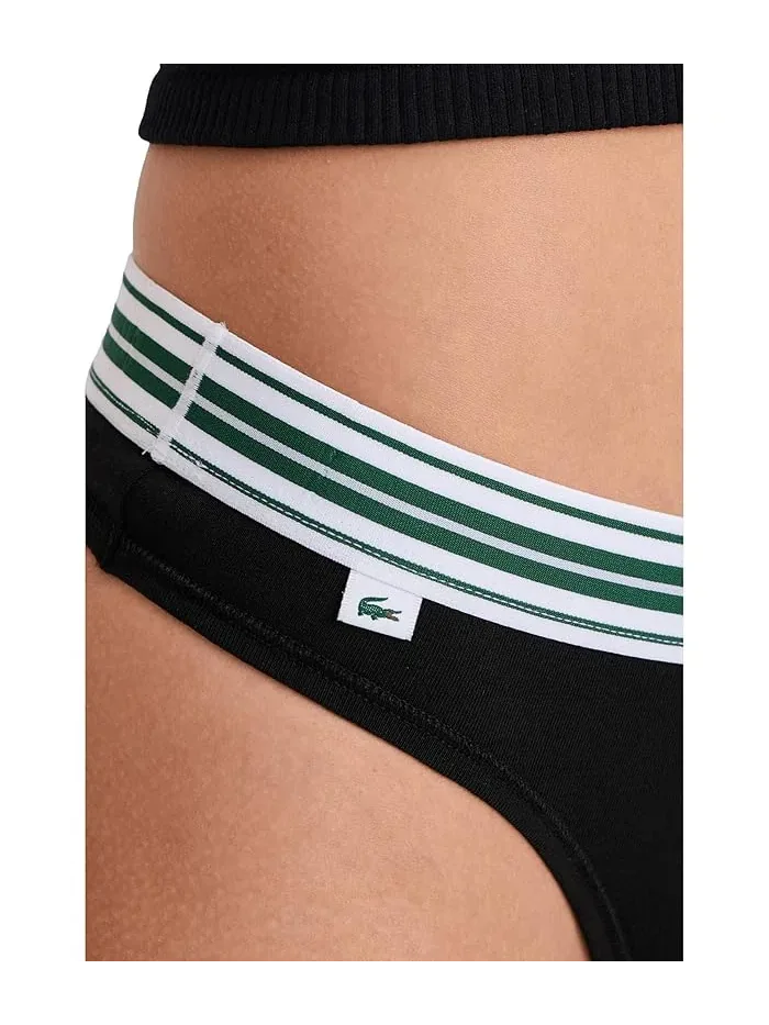 Трусы Stretch Cotton String Lacoste — изображение 3 из 3, черный