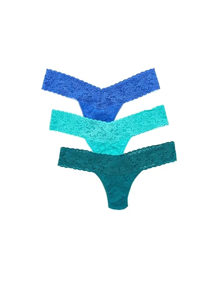 Трусы Hanky Panky Signature Lace Low Rise Thongs 3-Pack