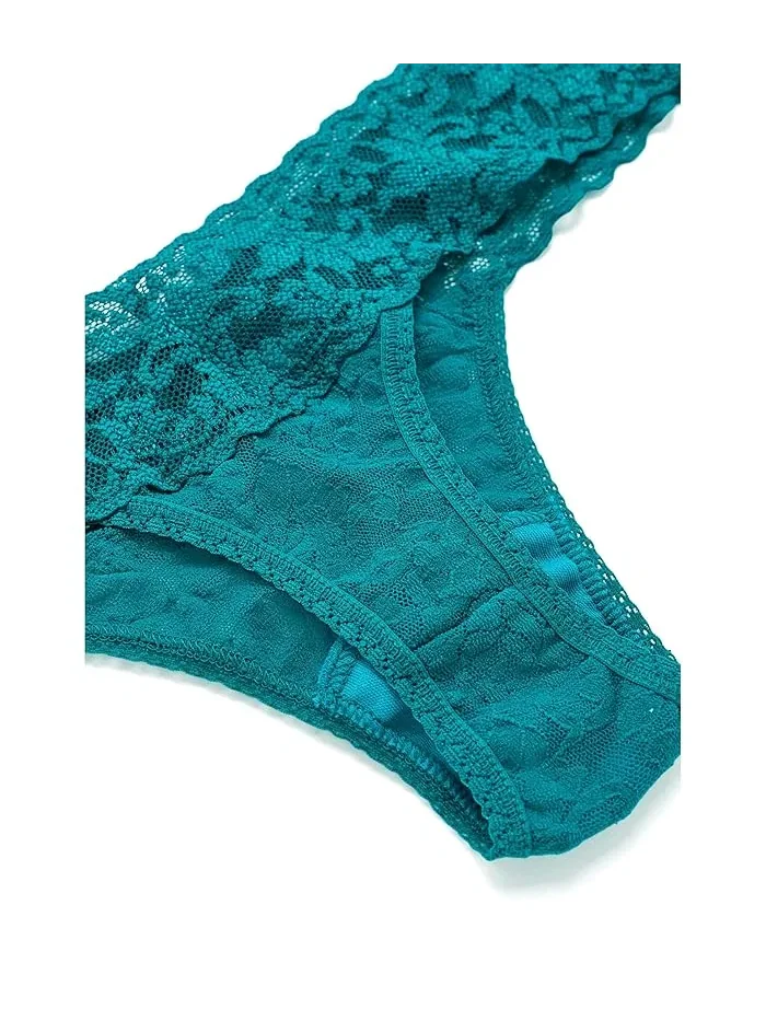 Трусы Hanky Panky Signature Lace Low Rise Thongs 3-Pack — изображение 2 из 2, синий/темный/синий