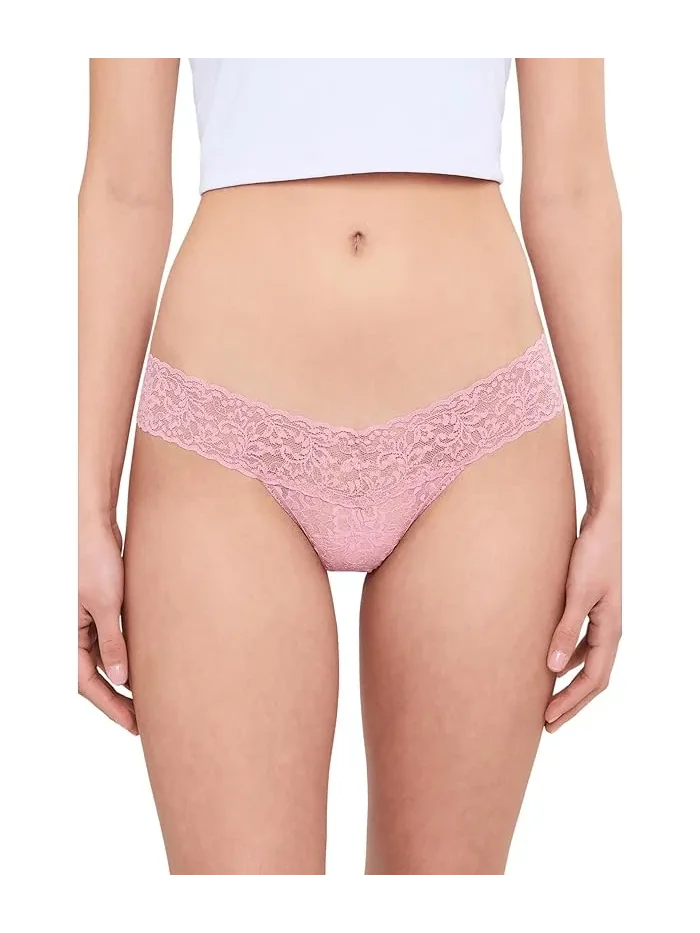 Трусы низкой посадки Signature Lace 3 шт. Hanky Panky — изображение 2 из 4, синий