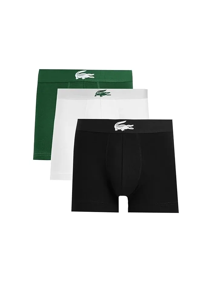 Трусы 3-Pack Stretch Jersey Lacoste — изображение 1 из 3, белый/зеленый/черный