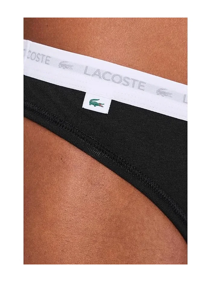 Трусы стринги 3-пак Lacoste — изображение 4 из 5, черный
