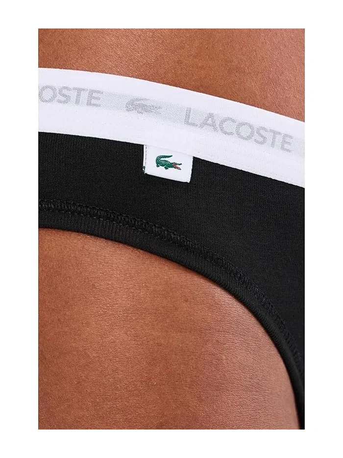 Трусы Stretch Cotton 3-Pack Lacoste — изображение 3 из 3, черный