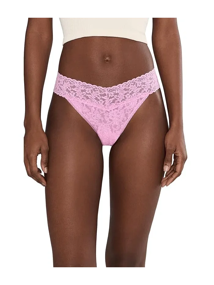 Трусы Hanky Panky Signature Lace Original Rise Thongs — изображение 1 из 3, розовый