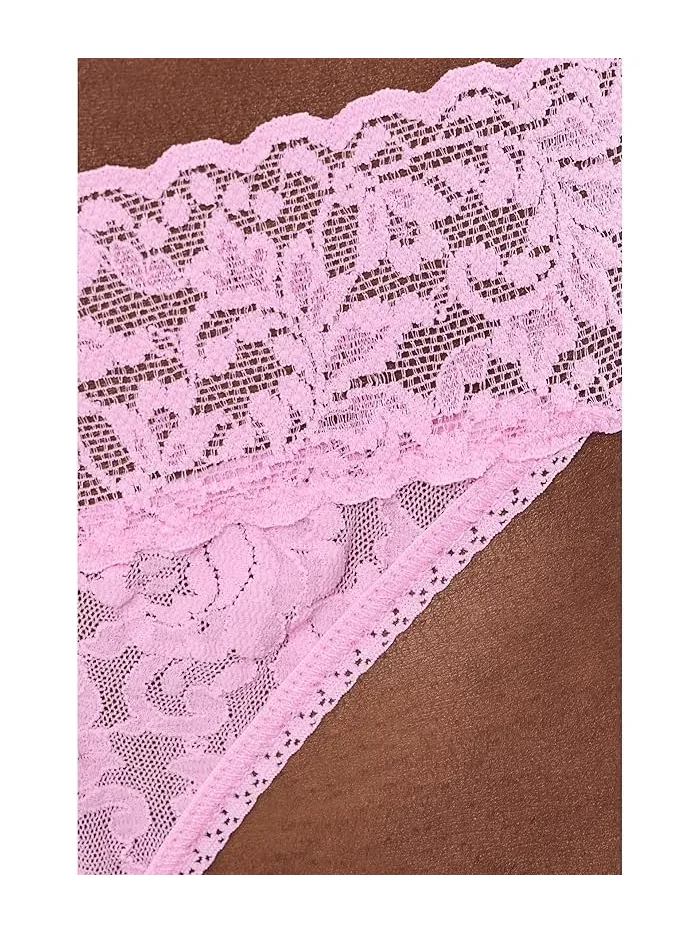Трусы Hanky Panky Signature Lace Original Rise Thongs — изображение 3 из 3, розовый