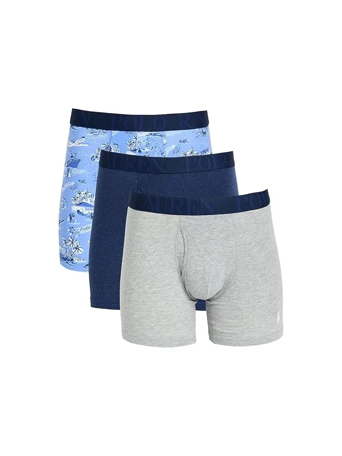 Трусы Classic Fit Stretch Boxer Briefs Polo Ralph Lauren — изображение 1 из 3, темно-синий