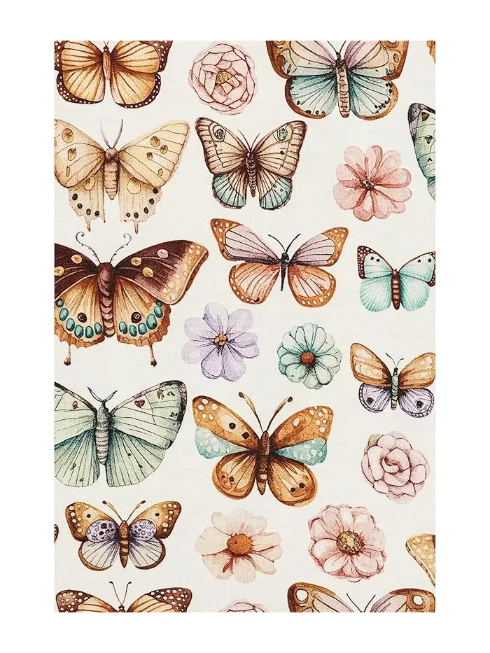 Пижама с принтом обезьян Kickee Pants Kids, Botanical Butterflies — изображение 3 из 3, крылья бабочки