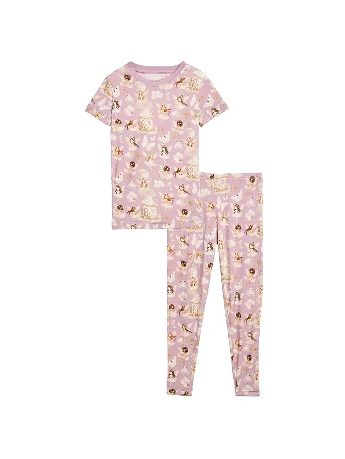 Пижама с коротким рукавом принт Kickee Pants Kids — изображение 1 из 3, натуральный беж