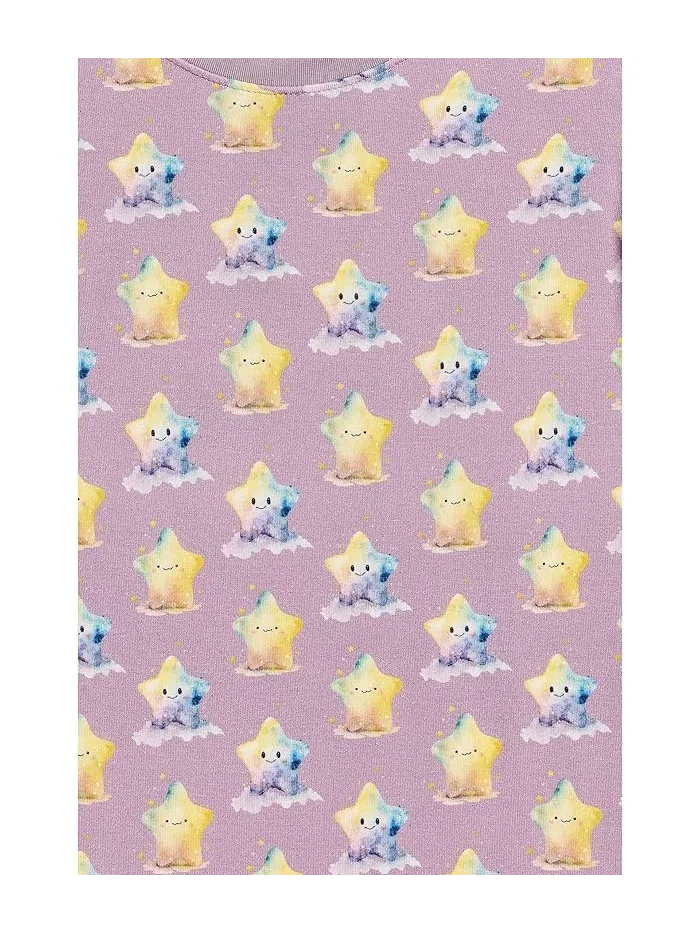 Пижама с коротким рукавом принт Kickee Pants Kids — изображение 3 из 3, джинсовый синий