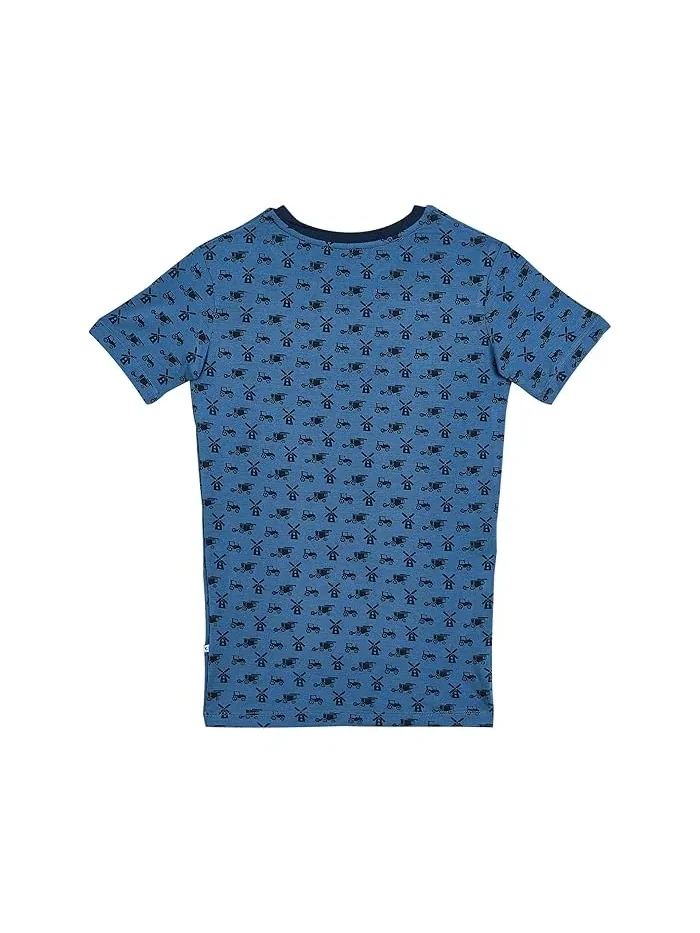 Пижама с принтом короткий рукав Kickee Pants Kids — изображение 2 из 3, лавандовый
