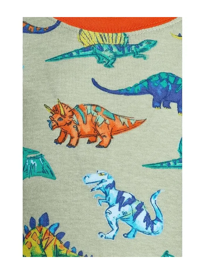 Пижама хлопковая Dino Party Hatley Kids — изображение 3 из 3, шалфейный