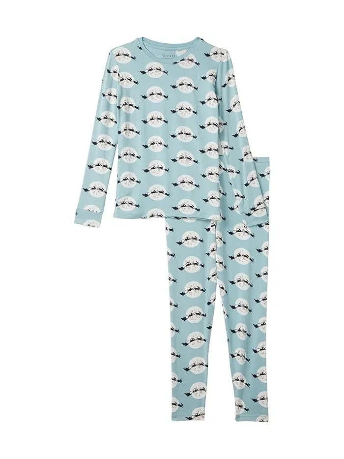 Пижама длинным рукавом принт Natural Silly Penguins Kickee Pants Kids — изображение 1 из 2, бежевый