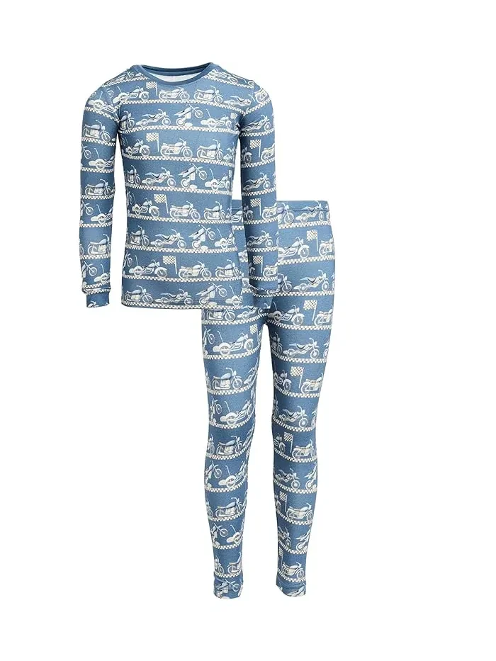 Пижама с принтом длинный рукав Kickee Pants Kids — изображение 1 из 3, оранжевый