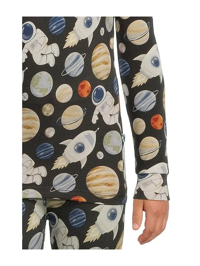 Пижама с принтом длинный рукав Kickee Pants Kids — изображение 3 из 3, лавандовый