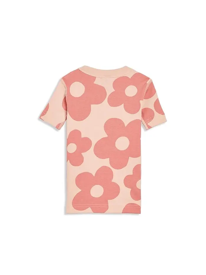 Пижама с коротким рукавом и шортами HannaJams Gigantic Daisy on Peach Creme, Hanna Andersson — изображение 2 из 3, крем
