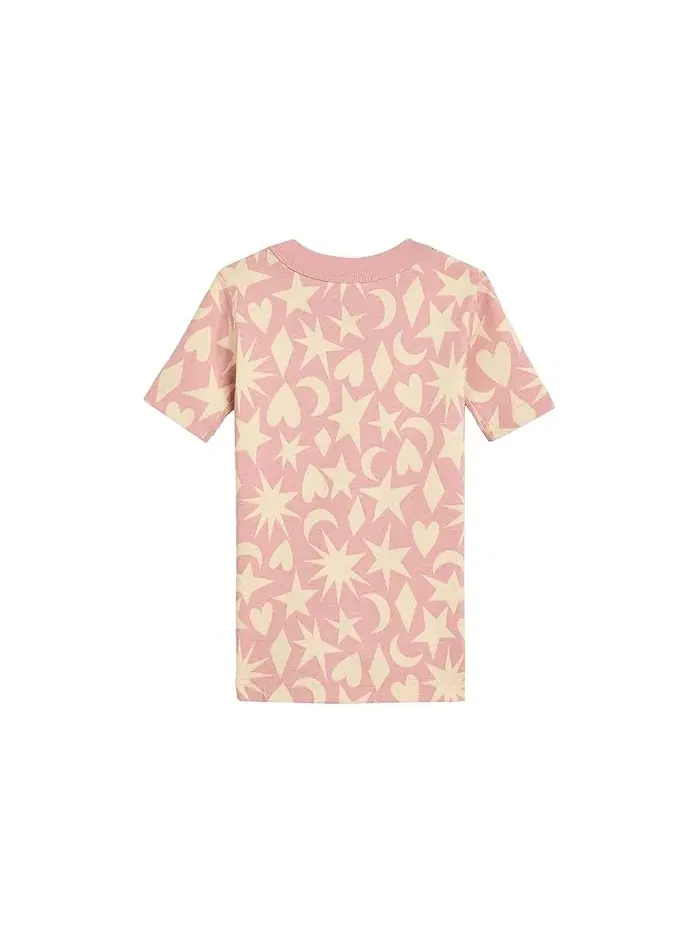 Пижама короткая с принтом HannaJams Fun Shapes on Powdered Rose, Hanna Andersson — изображение 2 из 3, розовый