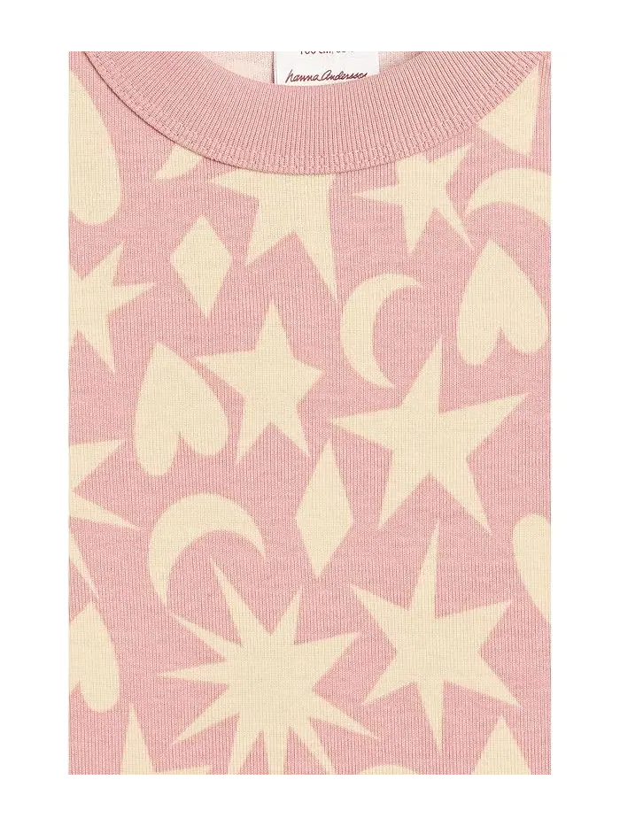 Пижама короткая с принтом HannaJams Fun Shapes on Powdered Rose, Hanna Andersson — изображение 3 из 3, розовый
