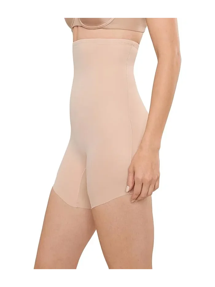 Шорты утягивающие Sidekick Slanted Hem Hi Waist Shaping Naomi & Nicole — изображение 2 из 4, бежевый